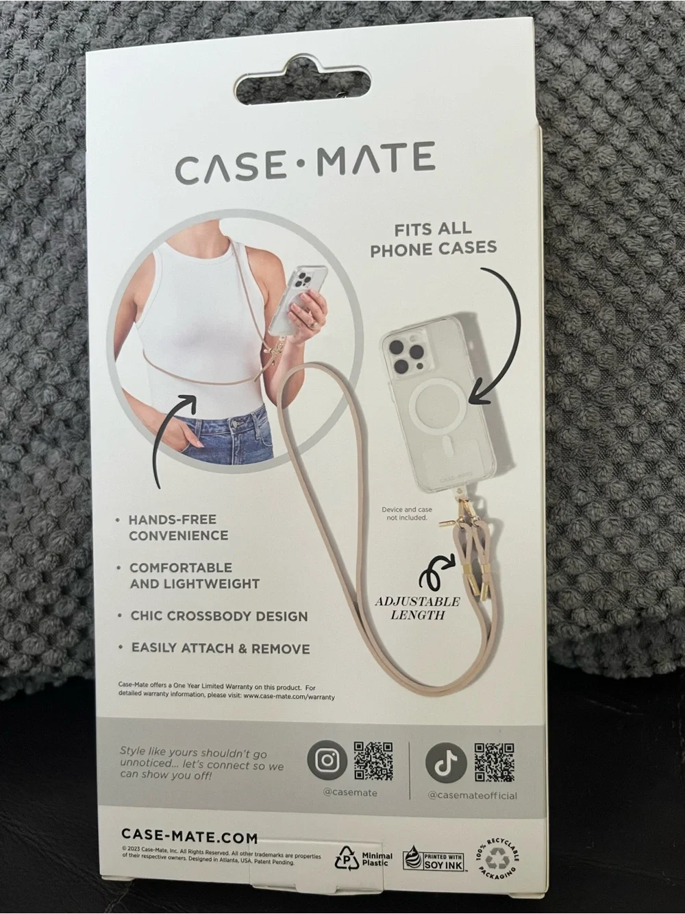 case-mate Taupe Rope Phone Crossbody Strap